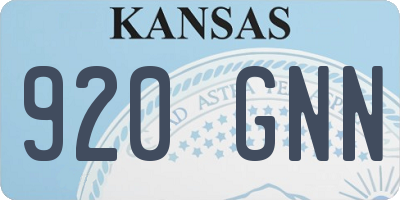 KS license plate 920GNN