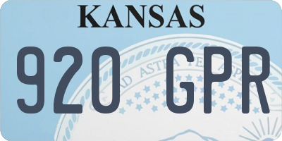 KS license plate 920GPR