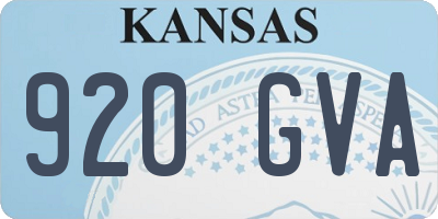 KS license plate 920GVA