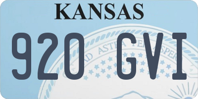 KS license plate 920GVI