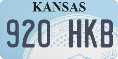 KS license plate 920HKB