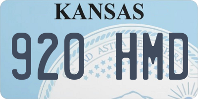 KS license plate 920HMD