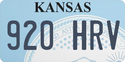KS license plate 920HRV