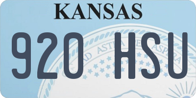 KS license plate 920HSU