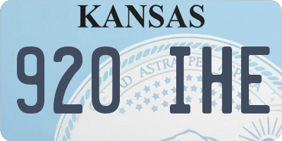 KS license plate 920IHE