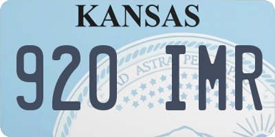 KS license plate 920IMR
