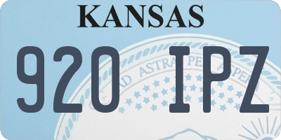 KS license plate 920IPZ