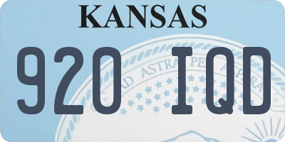 KS license plate 920IQD