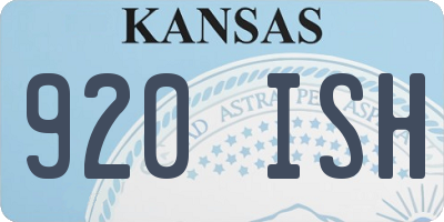 KS license plate 920ISH