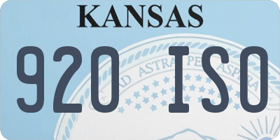 KS license plate 920ISO