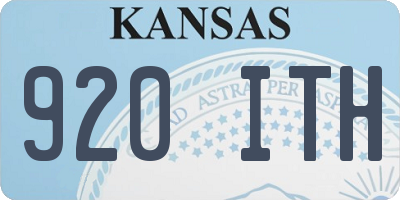 KS license plate 920ITH