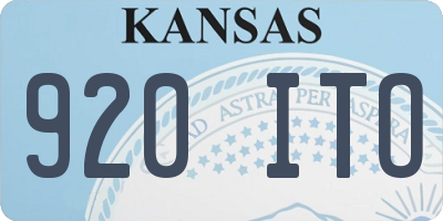 KS license plate 920ITO