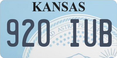 KS license plate 920IUB