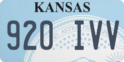 KS license plate 920IVV