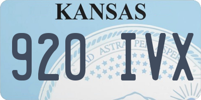 KS license plate 920IVX