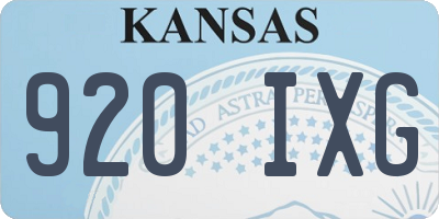 KS license plate 920IXG