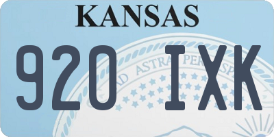 KS license plate 920IXK