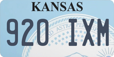 KS license plate 920IXM