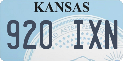 KS license plate 920IXN