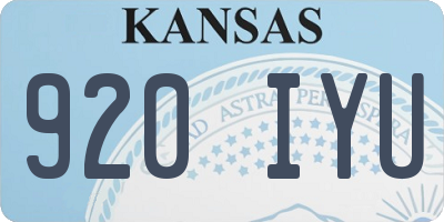 KS license plate 920IYU