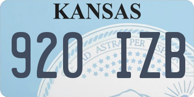 KS license plate 920IZB