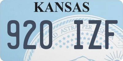 KS license plate 920IZF