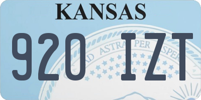 KS license plate 920IZT