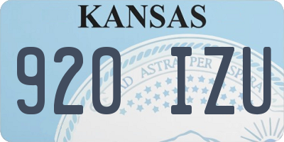 KS license plate 920IZU