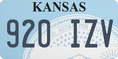 KS license plate 920IZV
