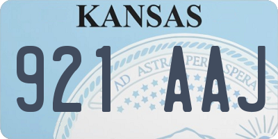 KS license plate 921AAJ