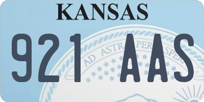 KS license plate 921AAS