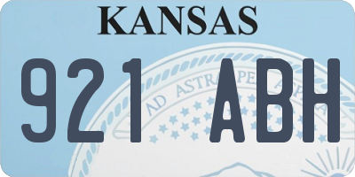 KS license plate 921ABH
