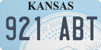 KS license plate 921ABT