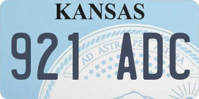 KS license plate 921ADC