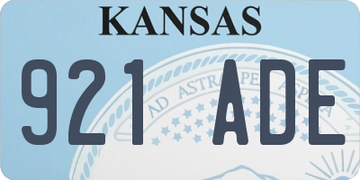 KS license plate 921ADE