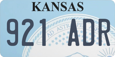 KS license plate 921ADR