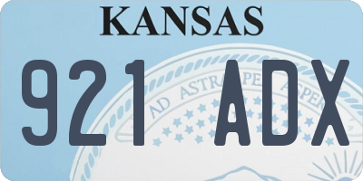 KS license plate 921ADX