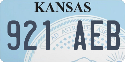KS license plate 921AEB