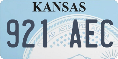 KS license plate 921AEC