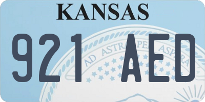 KS license plate 921AED