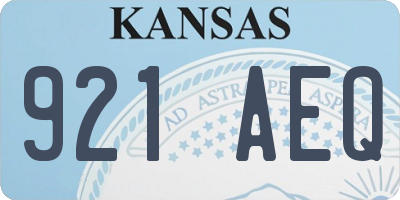 KS license plate 921AEQ