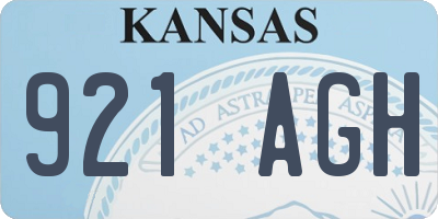 KS license plate 921AGH