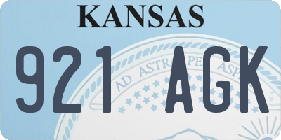 KS license plate 921AGK