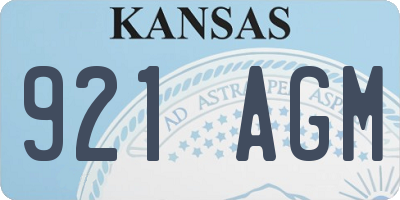 KS license plate 921AGM