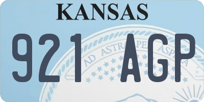 KS license plate 921AGP