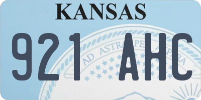 KS license plate 921AHC