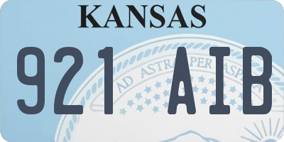 KS license plate 921AIB