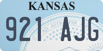 KS license plate 921AJG