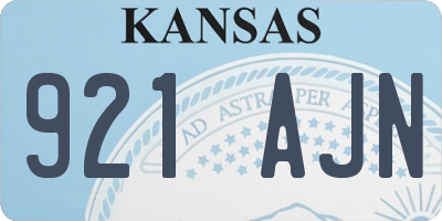 KS license plate 921AJN