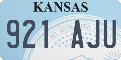 KS license plate 921AJU